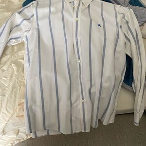 Brooks Brothers Light Blue Striped Casual Shirt